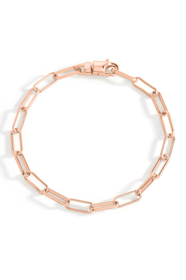 Open Link Paperclip Chain Bracelet, Alternate, color, 18k Rose Gold Plated