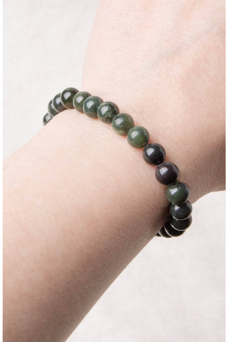Nephrite Jade Energy Bracelet, Alternate, color, Black / Green