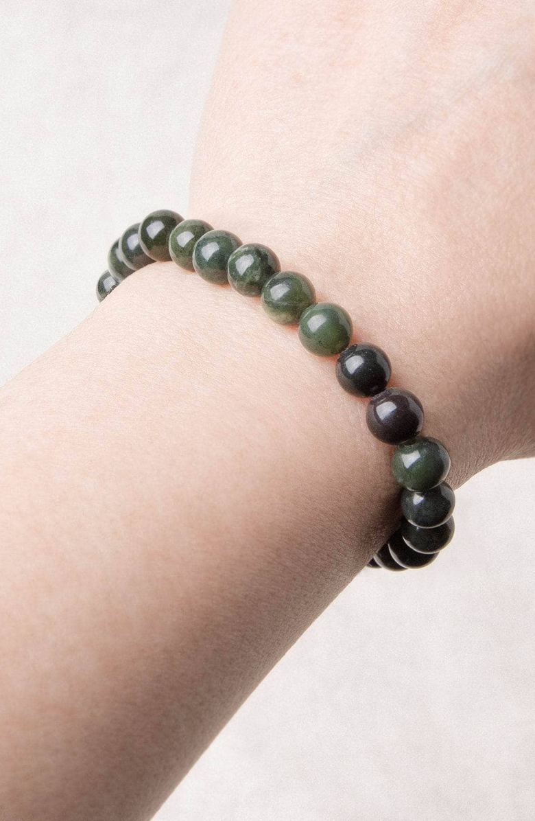 Tiny Rituals Nephrite Jade Energy Bracelet, Alternate, color, Black / Green