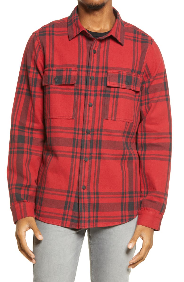 Ksubi Paradox Plaid Long Sleeve Flannel Button-Up Shirt, Alternate, color, 