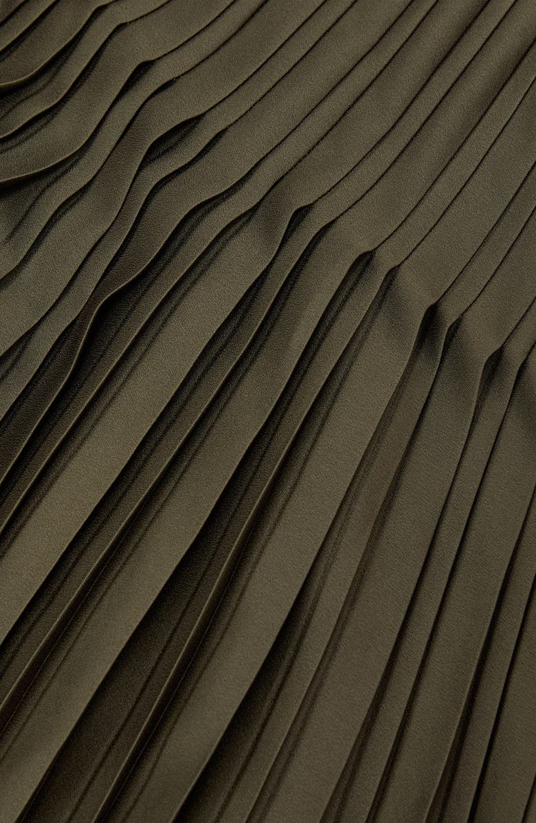 Reiss Savannah High Waist Pleated Skirt, Alternate, color, Khaki Green