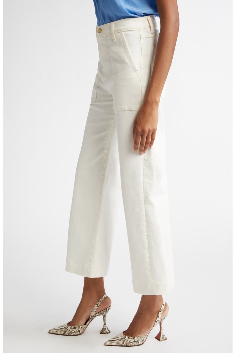 Clifford Crop Flare Leg Jeans, Alternate, color, WHITE