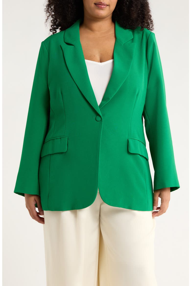 Chelsea One-Button Blazer, Main, color, KELLY-GREEN