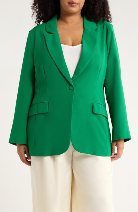 Chelsea One-Button Blazer (Plus)