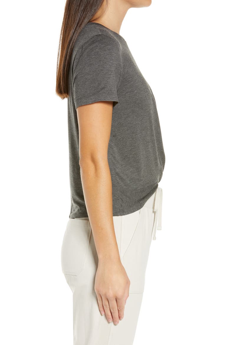 Peaceful Twist T-Shirt, Alternate, color, GREY MEDIUM CHARCOAL HEATHER