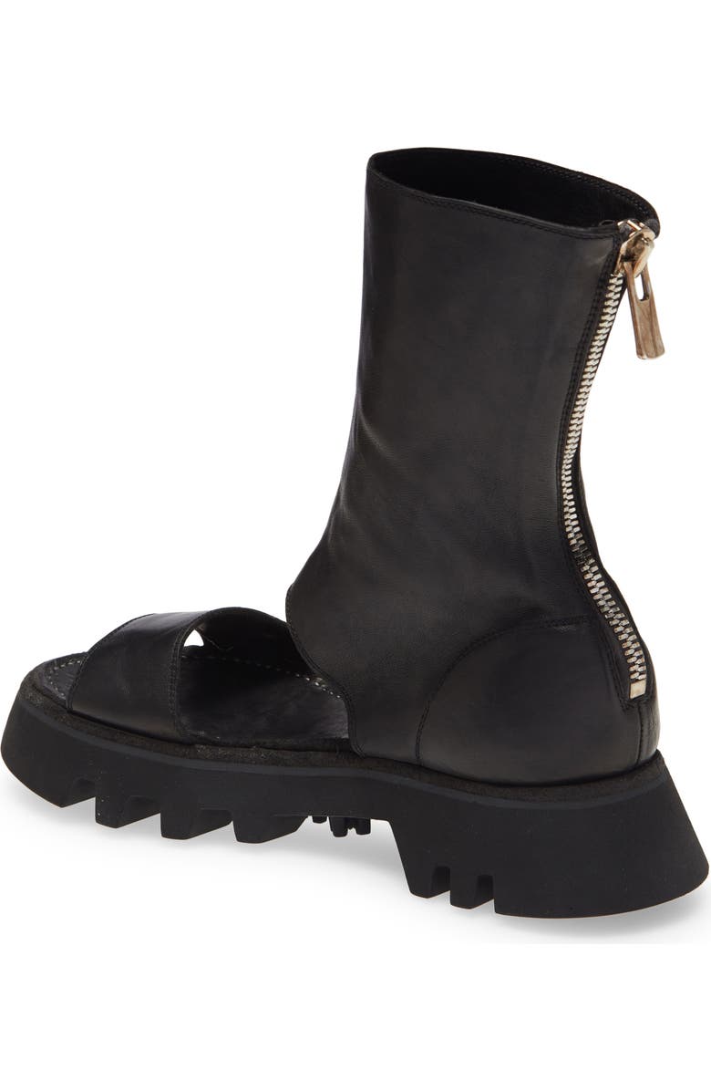 Guidi Lug Sole Back Zip Sandal, Alternate, color,