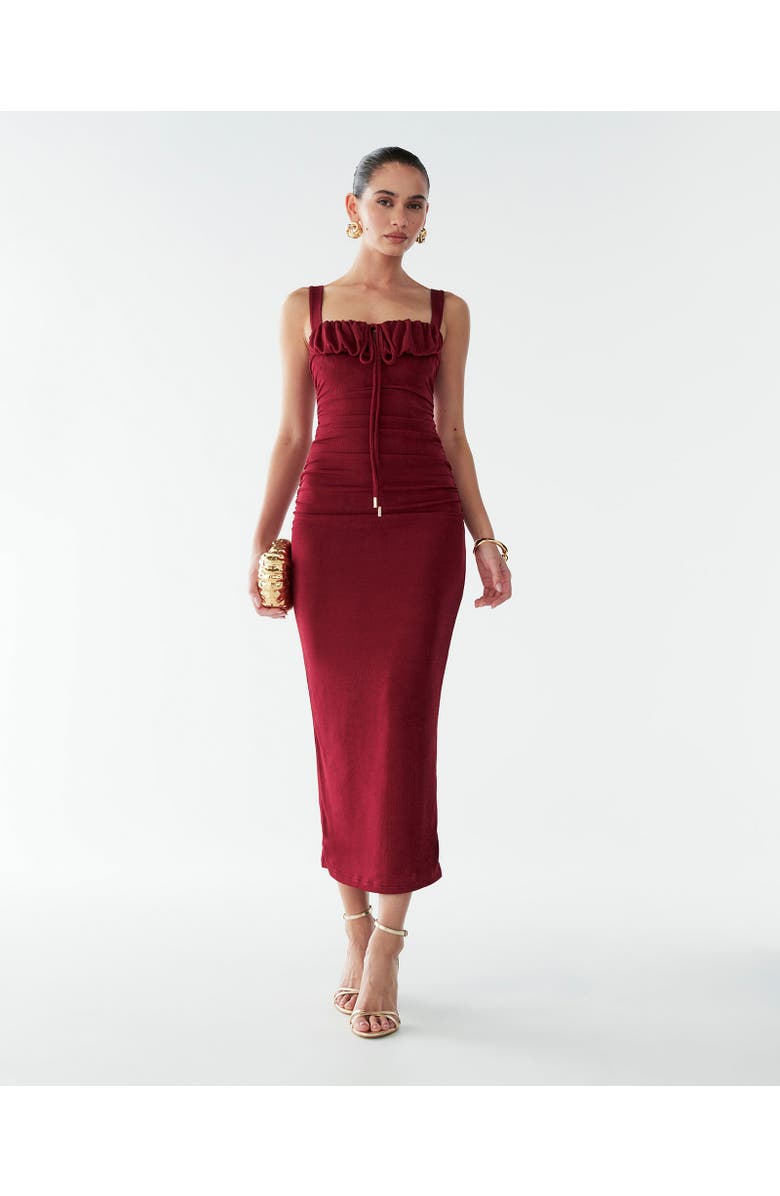 BWLDR Woods Dress, Alternate, color, Burgundy