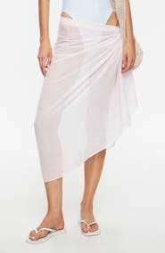 LIONESS Wavelength Side-Tie Cover-Up Skirt