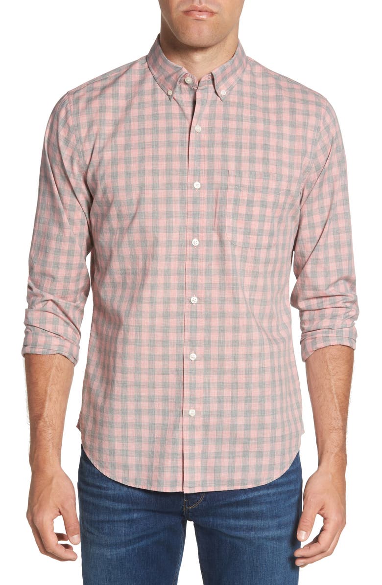 Bonobos Summerweight Slim Fit Gingham Shirt, Main, color,