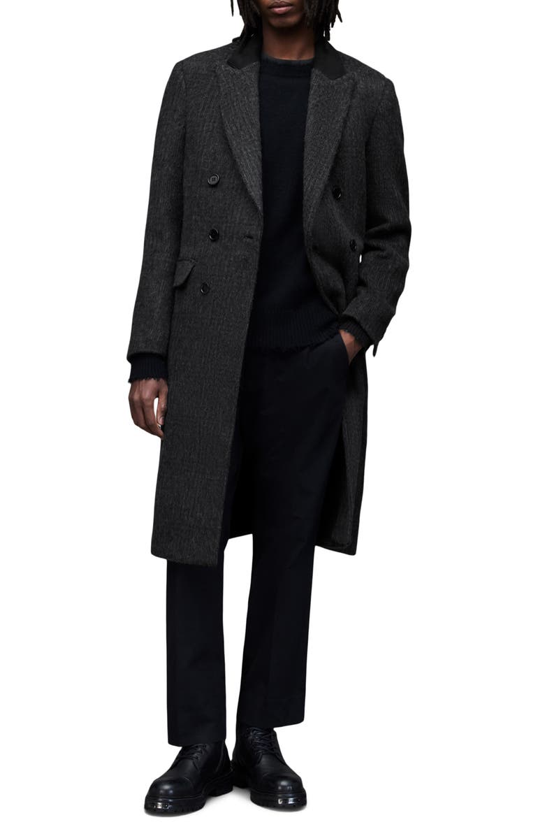 AllSaints Tribeca Double Breasted Coat, Main, color, 