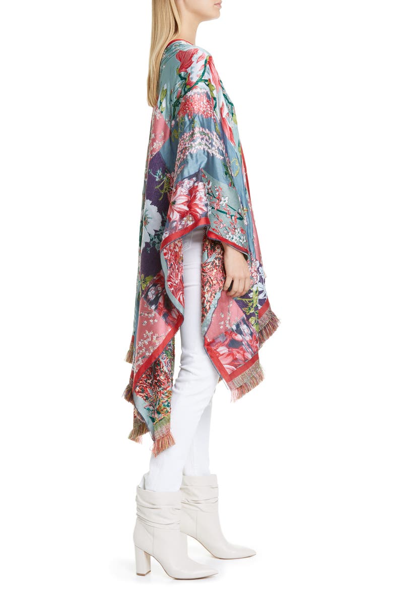 Floral Fringe Cape, Alternate, color, MULTI