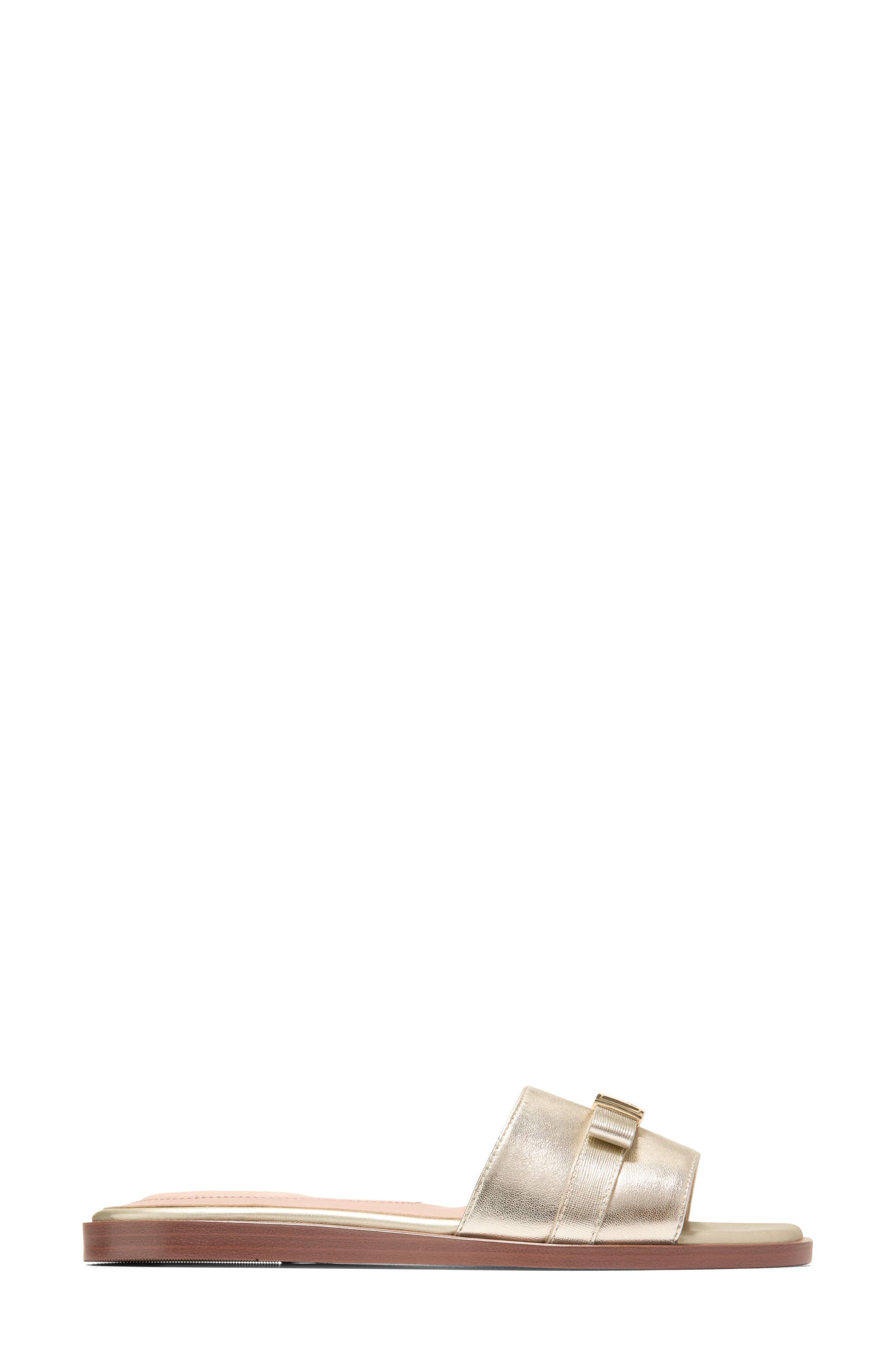 Go-To Emalia Slide Sandal, Alternate, color, SOFT GOLD LEATHER