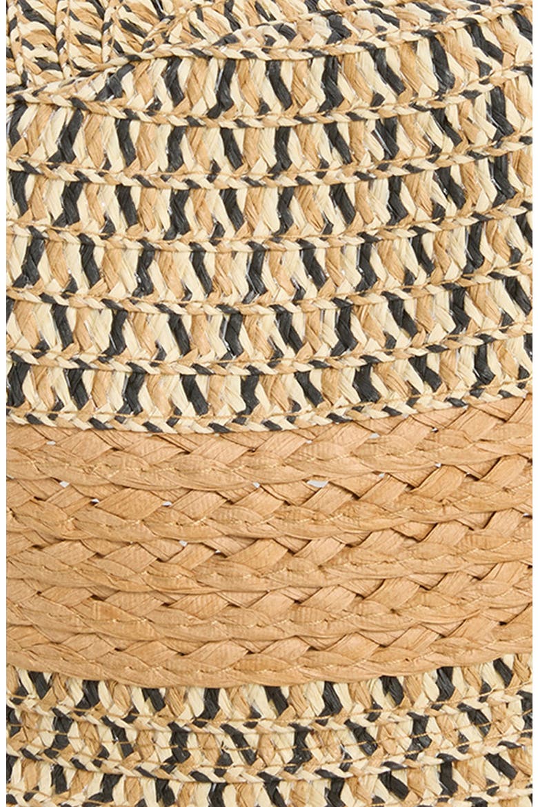 Bonita Straw Sun Hat, Alternate, color, BROWN/ BLACK STRIPE