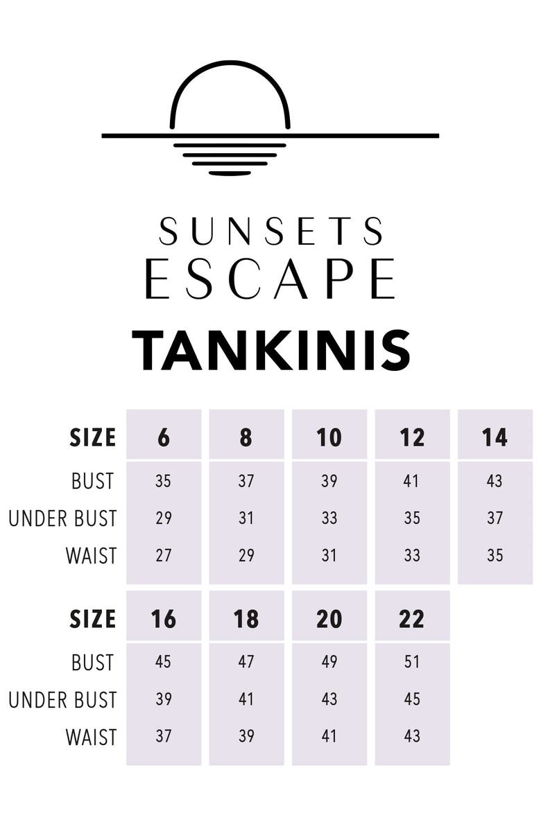 Sunsets Escape Jenna Tankini Swimsuit Top, Alternate, color, Black