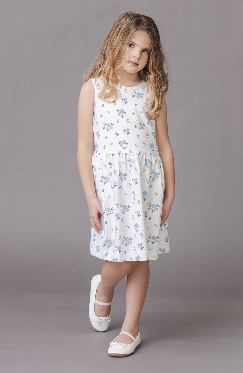 Hope & Henry Kids' Organic Sleeveless Knit Tank Dress, Alternate, color, Sunlit Multi Floral