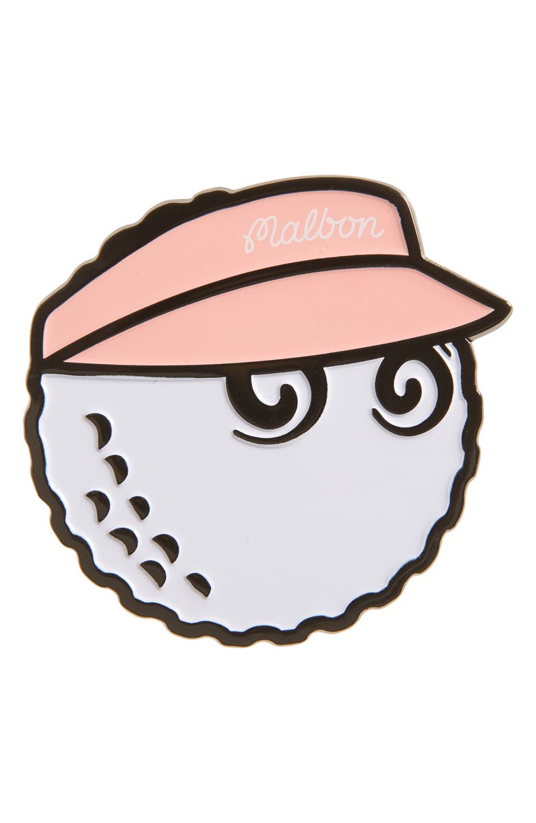 Malbon Golf Pink Buckets Ball Marker, Main, color, 