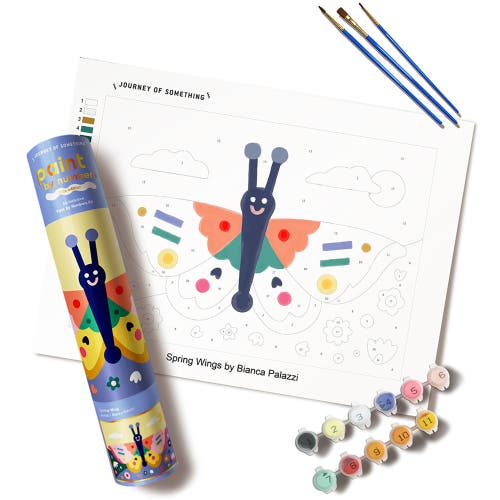 Journey of Something Paint By Numbers, Spring Wings Art Craft Kit, 8.3 x 11.7 Inches in Multicolored  product