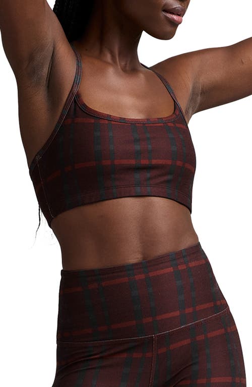 Beyond Yoga Softmark Slim Racerback Sports Bra In Burgundy