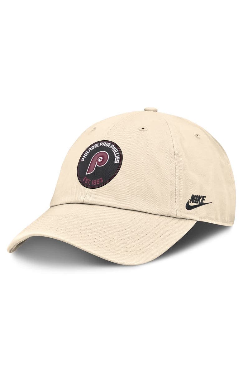 Nike Men's Nike Natural Philadelphia Phillies Cooperstown Collection Club Adjustable Hat, Main, color, Natural