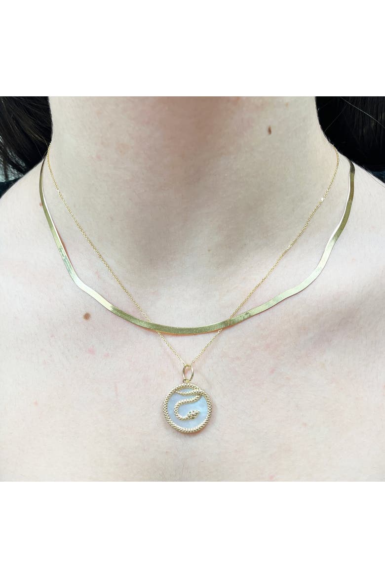Mother of Pearl Snake Charm, Alternate, color, Mother of Pearl