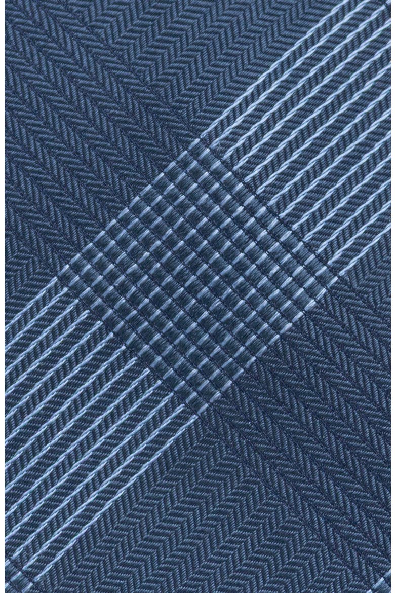 Best Dad Plaid Silk Blend Herringbone Tie, Alternate, color, BLUE