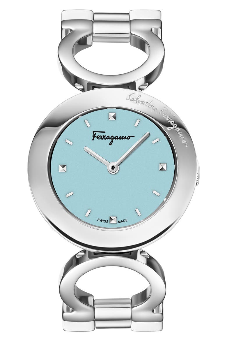 Gancino Bracelet Strap Watch, 28mm, Main, color, STAINLESS STEEL