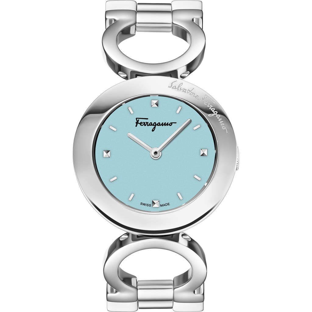 Ferragamo Gancino Bracelet Strap Watch, 28mm In Stainless Steel
