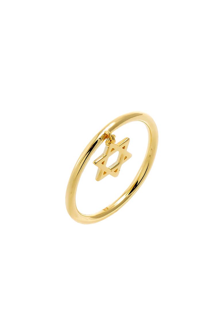 Star Of David Charm Ring, Main, color, Gold
