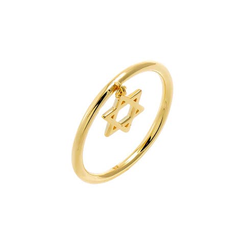 Star Of David Charm Ring
