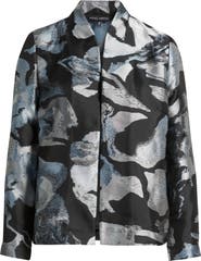 Ming Wang Heritage Fit Floral Jacquard Jacket