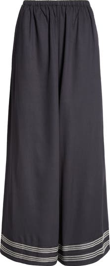 パンツ BODE Black Viscose Mathilde Wide-Leg Bode Mathilde Wide Leg Trousers | Nordstrom