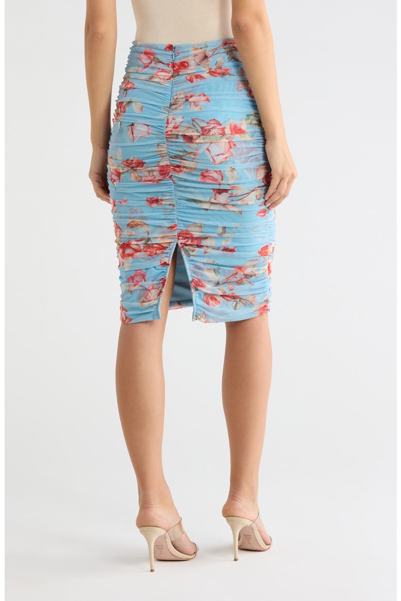 Isodora Mesh Midi Skirt, Alternate, color, LIGHT BLUE TAPESTRY FLORAL