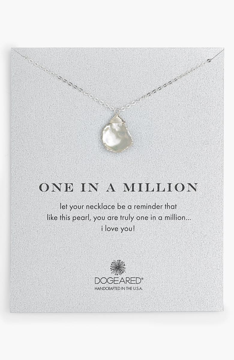 Dogeared 'One in a Million' Keshi Pearl Necklace, Main, color,