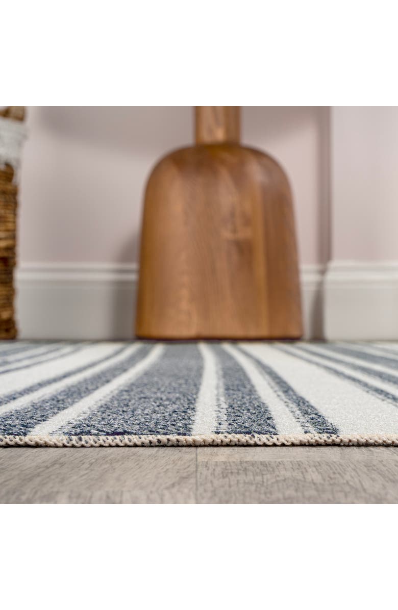 JONATHAN Y Fawning Two-Tone Striped Classic Low-Pile Machine-Washable Area Rug, Alternate, color, Cream/Dark Gray