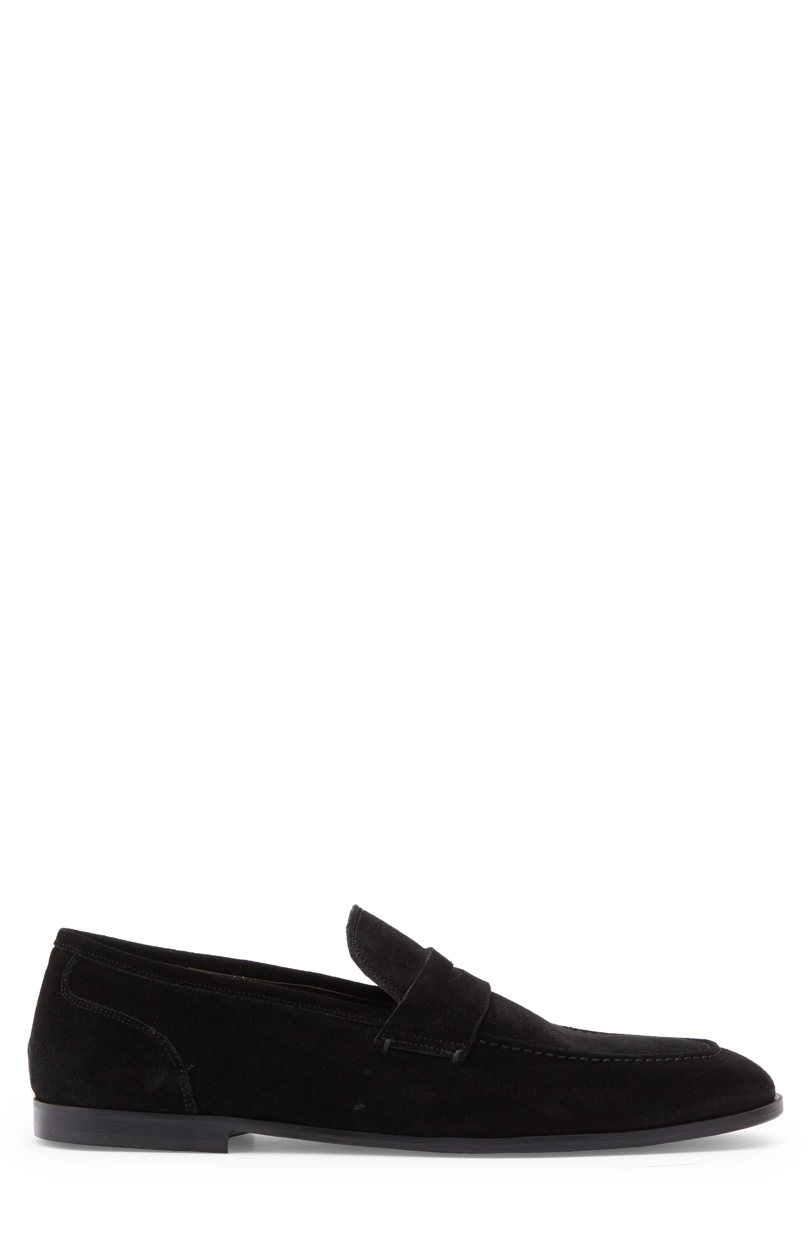 TO BOOT NEW YORK Brazil Penny Loafer, Alternate, color, Suede Black