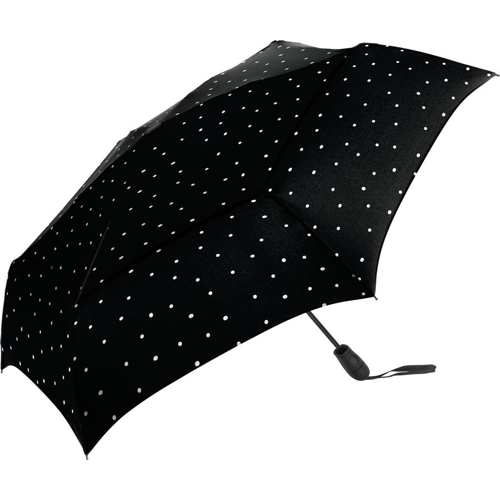 ShedRain Polka Dot Auto Open Compact Umbrella in Pearl District  product
