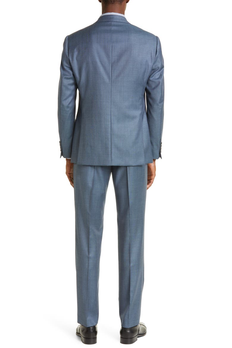 G-Line Blue Mélange Wool Suit, Alternate, color, BLUE GREY
