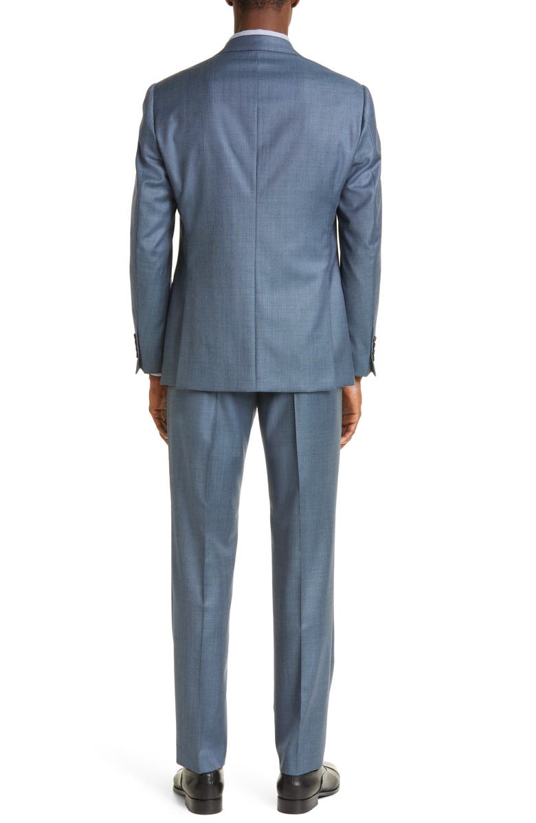 Emporio Armani G-Line Blue Mélange Wool Suit, Alternate, color, Blue Grey