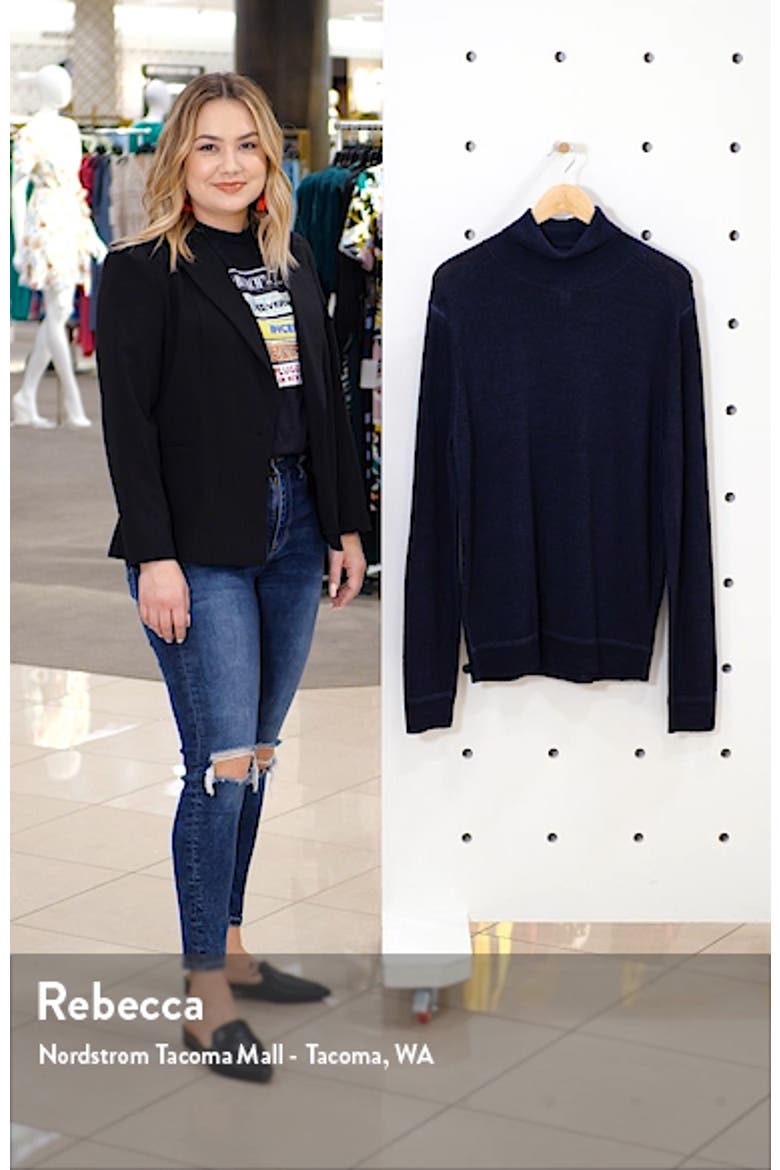 Merino Wool Garment Dye Turtleneck Sweater video