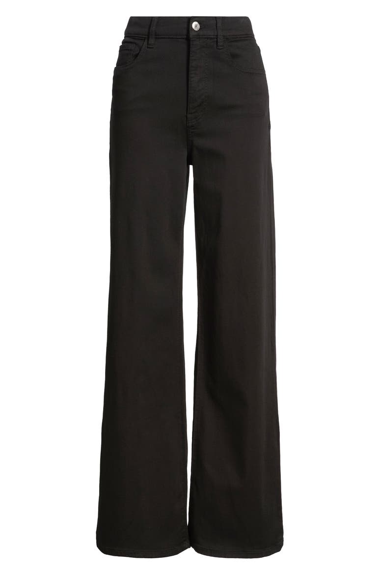 The California Wide Leg Jeans, Alternate, color, JET BLACK
