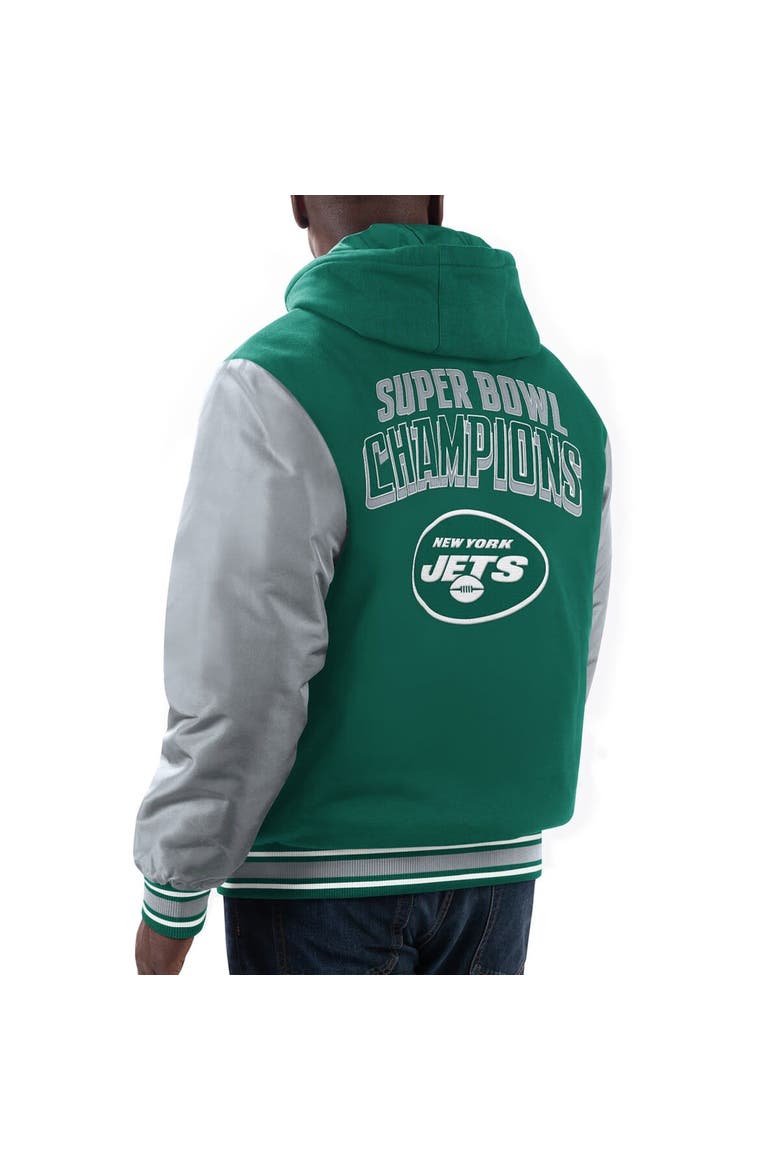 Men's G-III Sports by Carl Banks Green/Gray New York Jets Player Option Full-Zip Hoodie, Alternate, color, Green