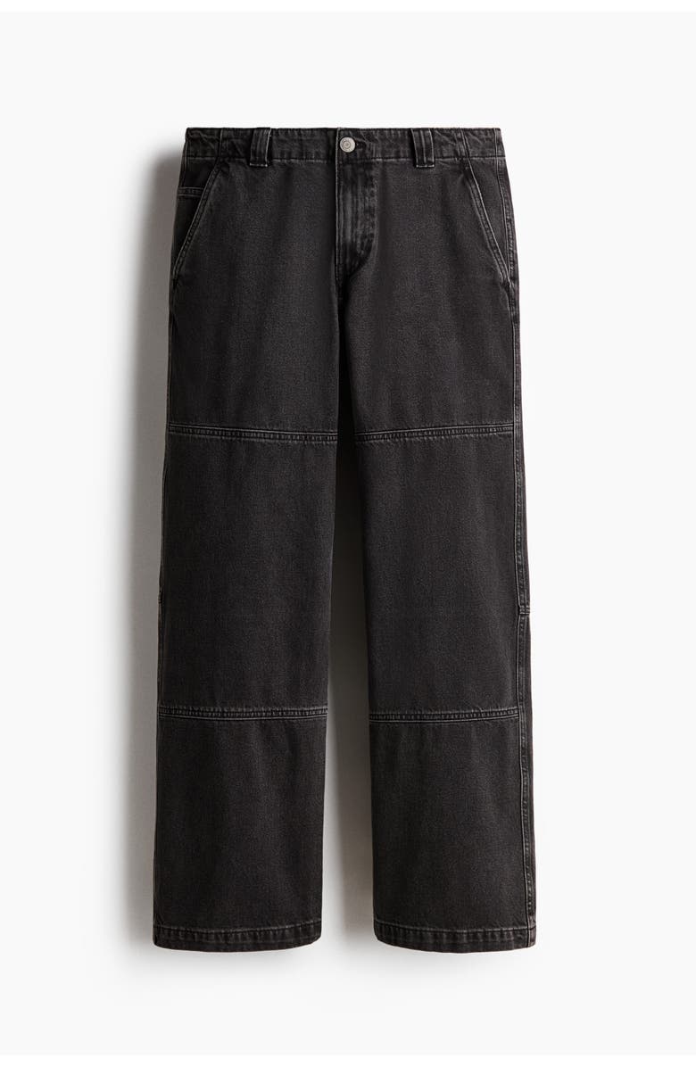 H&M Loose Fit Worker Jeans, Main, color, Black