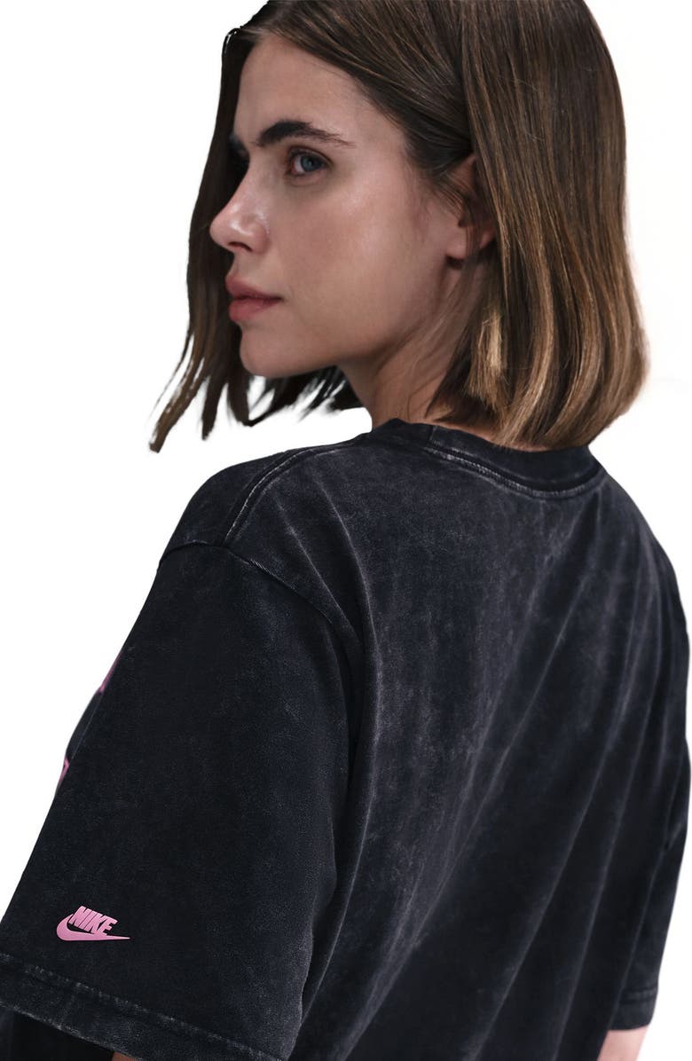 Nike Swoosh Short Sleeve T-Shirt, Alternate, color, Black