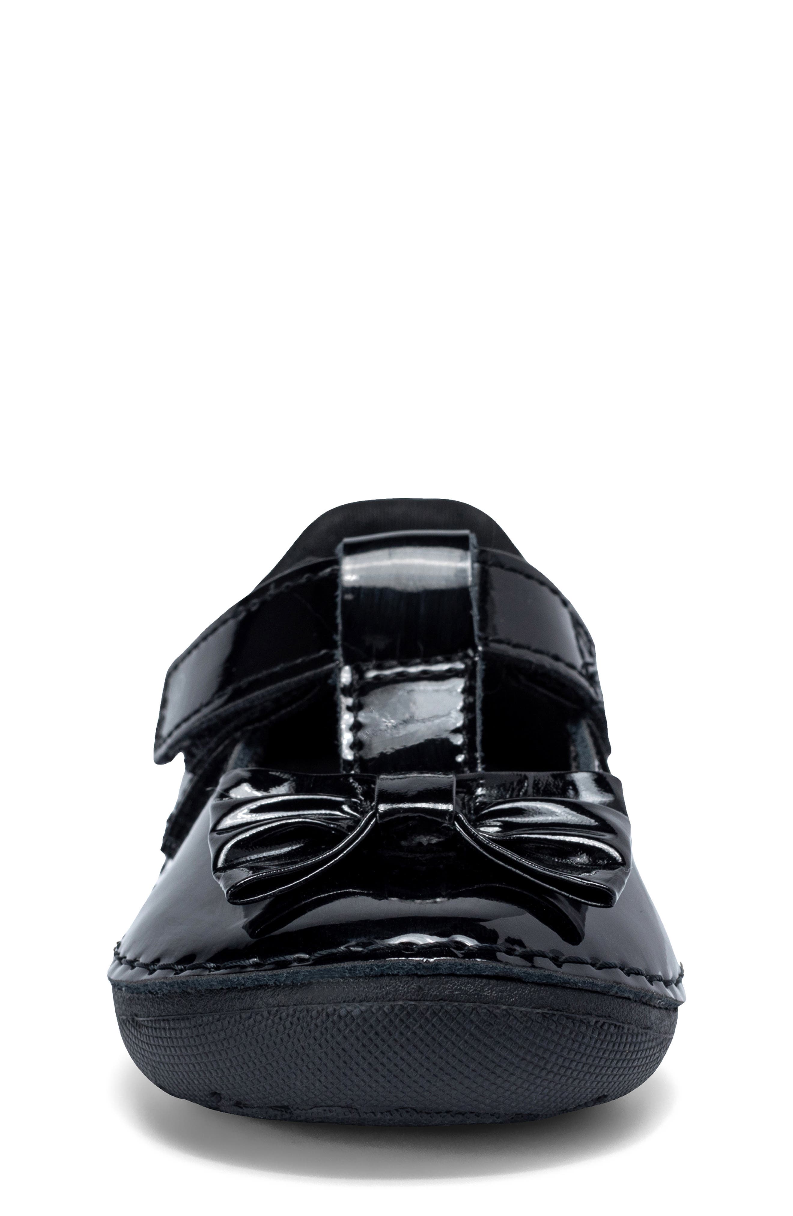 Kids' Ashtyn SRTech™ T-Strap Flat, Alternate, color, BLACK PATENT
