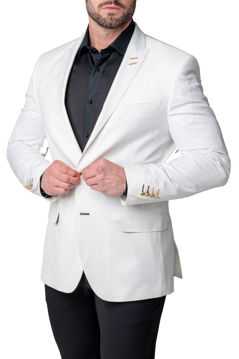 Descartes Classic White Sport Coat, Alternate, color, WHITE