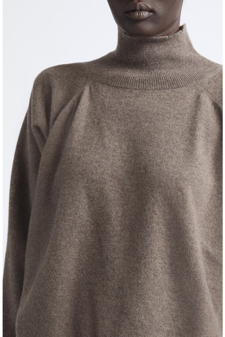 Lived In Distressed Wool Turtleneck Sweater, Alternate, color, MUD