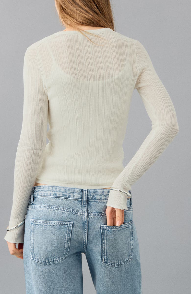 MANGO TEEN Semisheer Rib Sweater, Alternate, color,