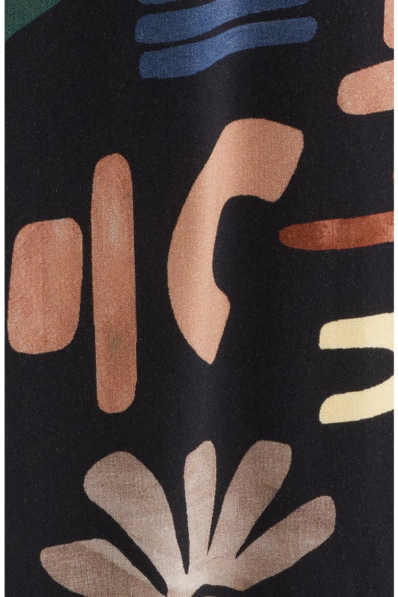 Didcot Geo Block Print Camp Shirt, Alternate, color, BLACK / MULTI