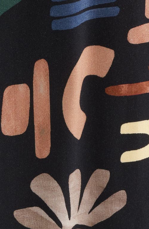 Wax London Didcot Geo Block Print Camp Shirt In Multi