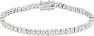 Nordstrom Baguette Cubic Zirconia Bezel Tennis Bracelet